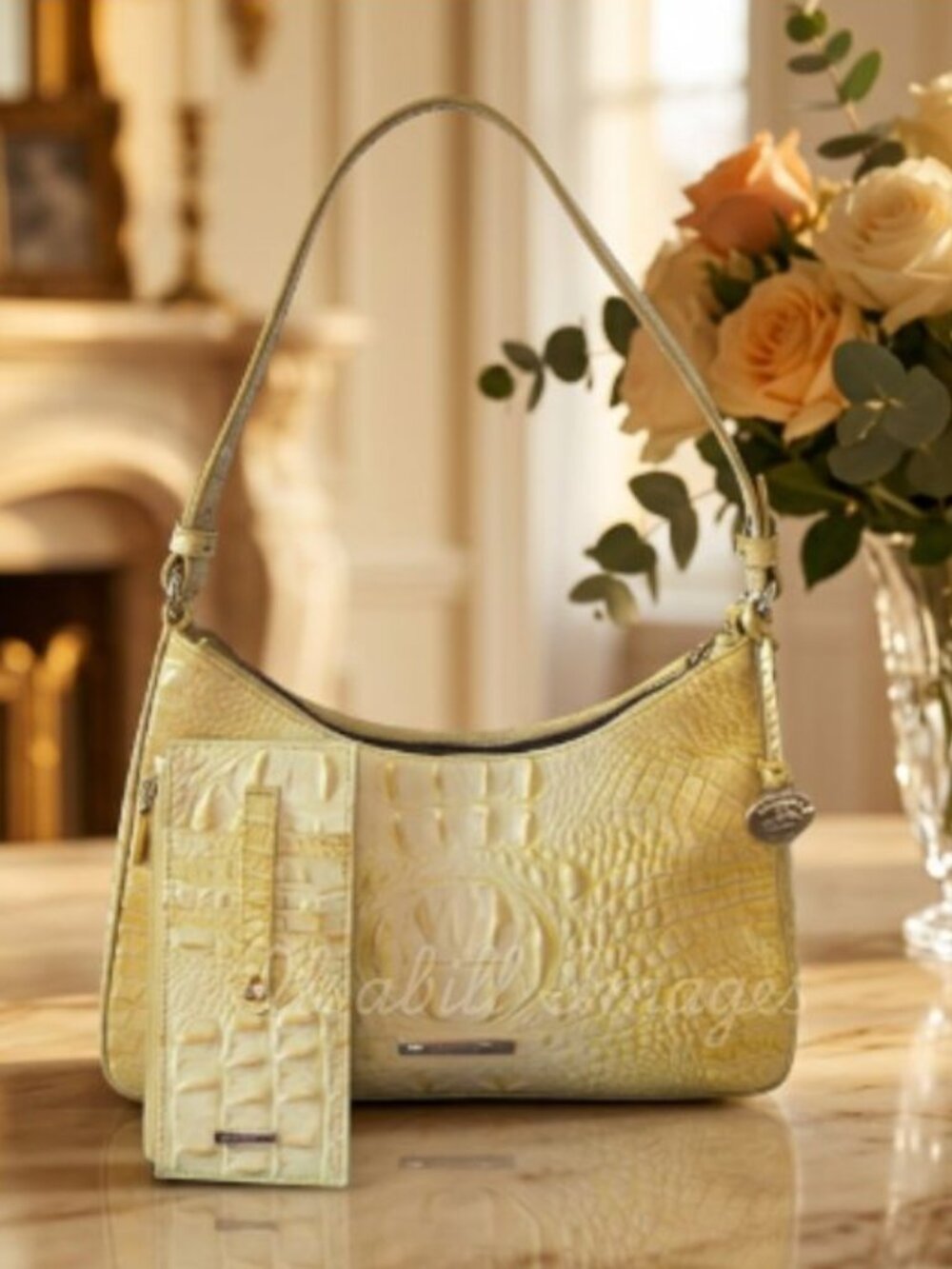 NWOT Brahmin Esme Purse and Matching Wallet in Sunbeam
